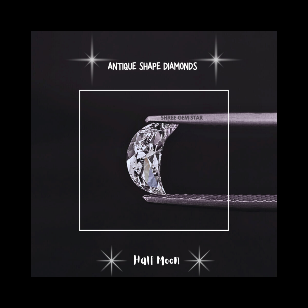 Premium Half Moon Shape Lab Grown Diamond