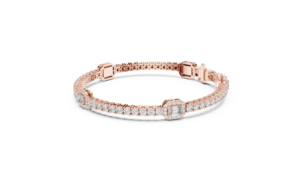 Round & Emerald Shape Lab Grown Diamond Bracelet