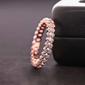Oval Diamond Full Eternity Band Ring