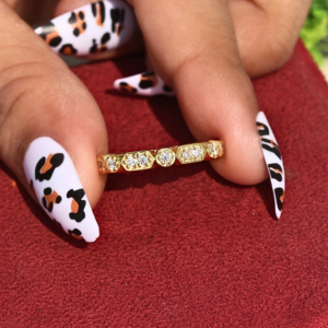 Round Brilliant Cut Lab Grown Diamond Half Eternity Band in Gold