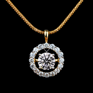 3.05 Ct Round Lab Grown Diamond Halo Pendant